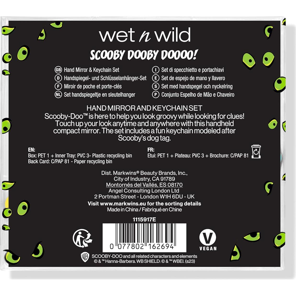 Espejo de Mano Portátil Wet n Wild Scooby Doo + Llavero