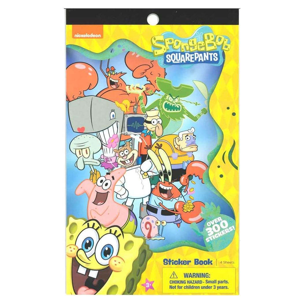 Bloc de Pegatinas Bob Esponja 200+ Diseños Innovadores