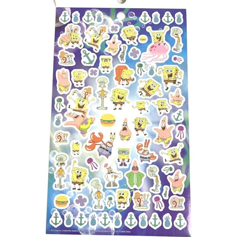 Bloc de Pegatinas Bob Esponja 200+ Diseños Innovadores