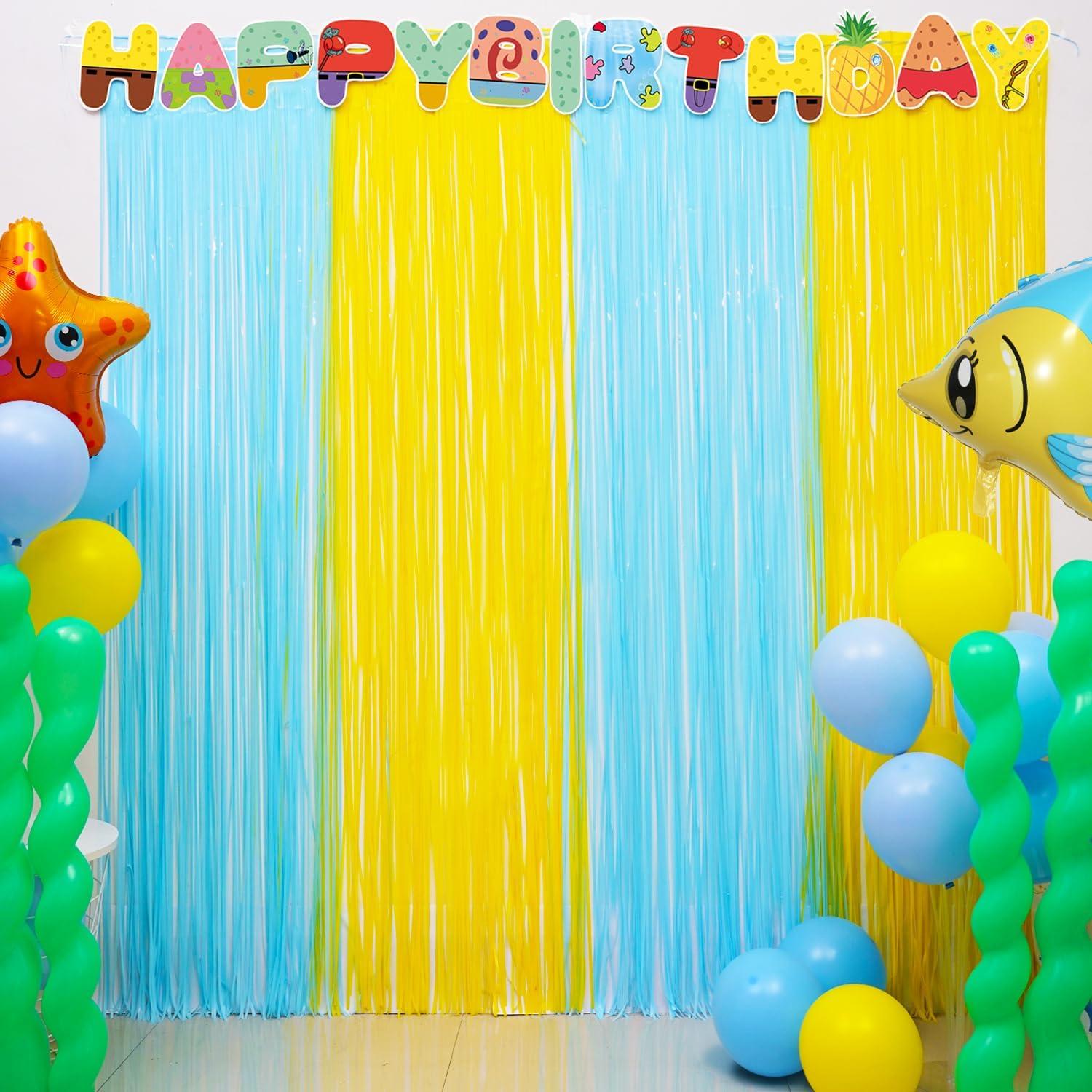 Cortinas de Flecos de Aluminio DUNSEO 2 Paquetes Sponge Bob