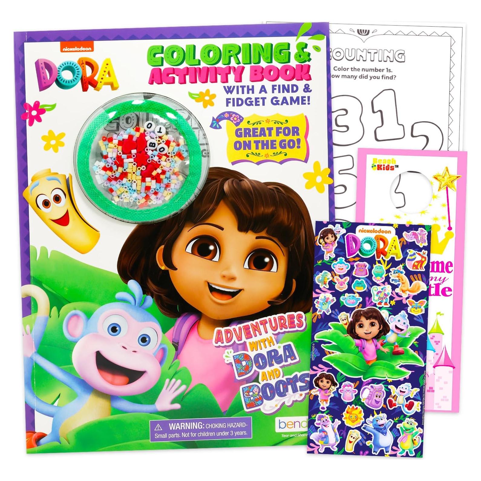 Conjunto Libro para Colorear y Actividades Dora la Exploradora