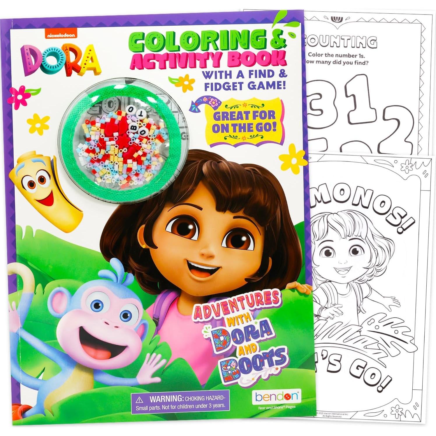Conjunto Libro para Colorear y Actividades Dora la Exploradora