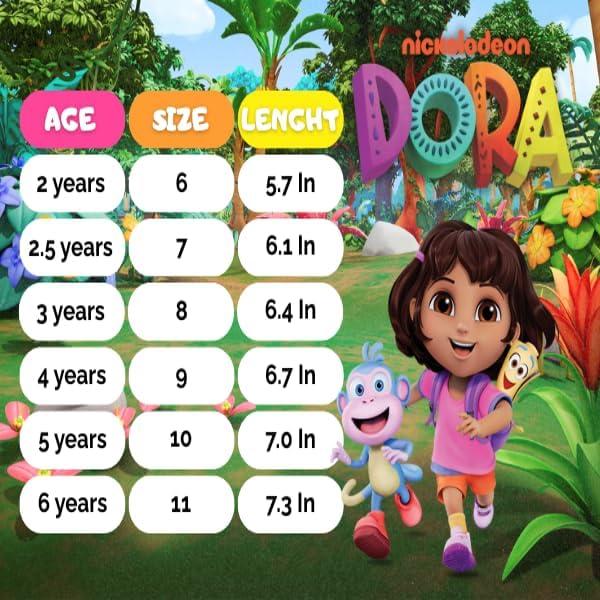 Zapatillas LED Dora la Exploradora para Niños - Talla 11