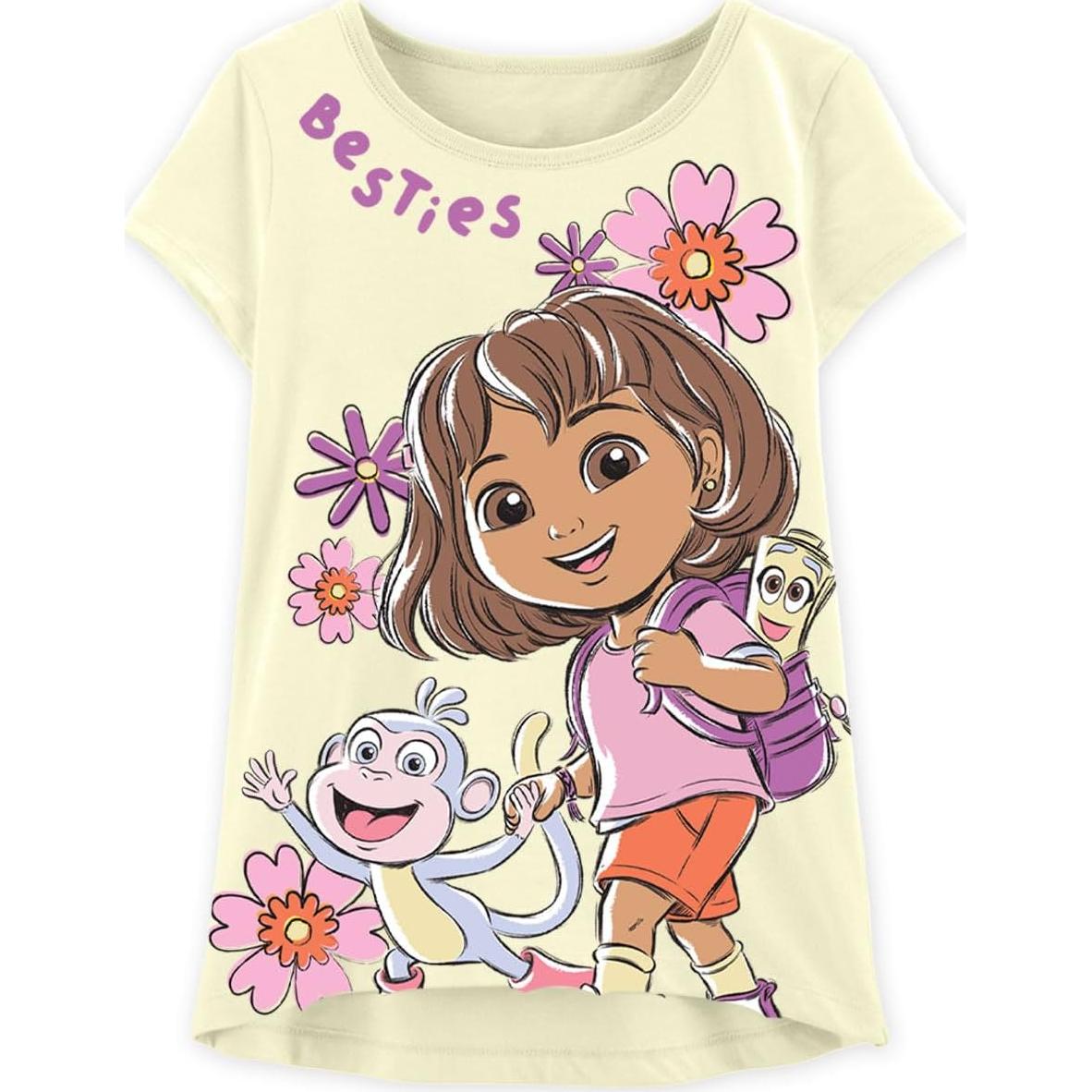 Camisetas Gráficas Dora la Exploradora Niñas 4T - Ropa Colorida