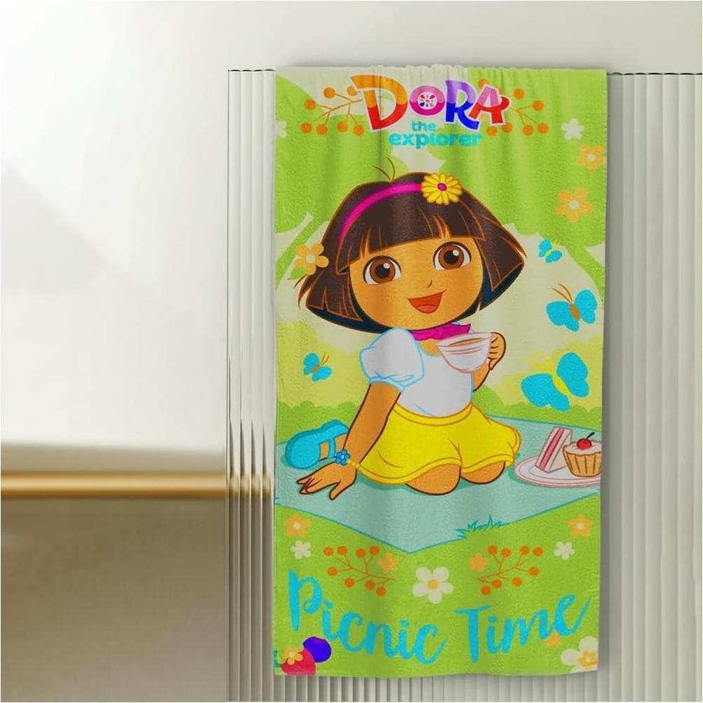 Toalla con Capucha de Terciopelo 100% Algodón Dora la Exploradora