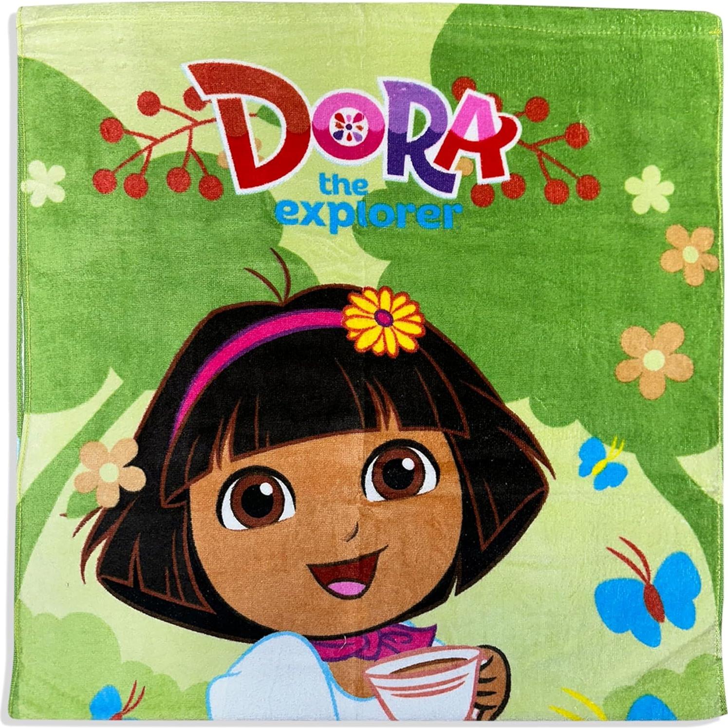 Toalla con Capucha de Terciopelo 100% Algodón Dora la Exploradora