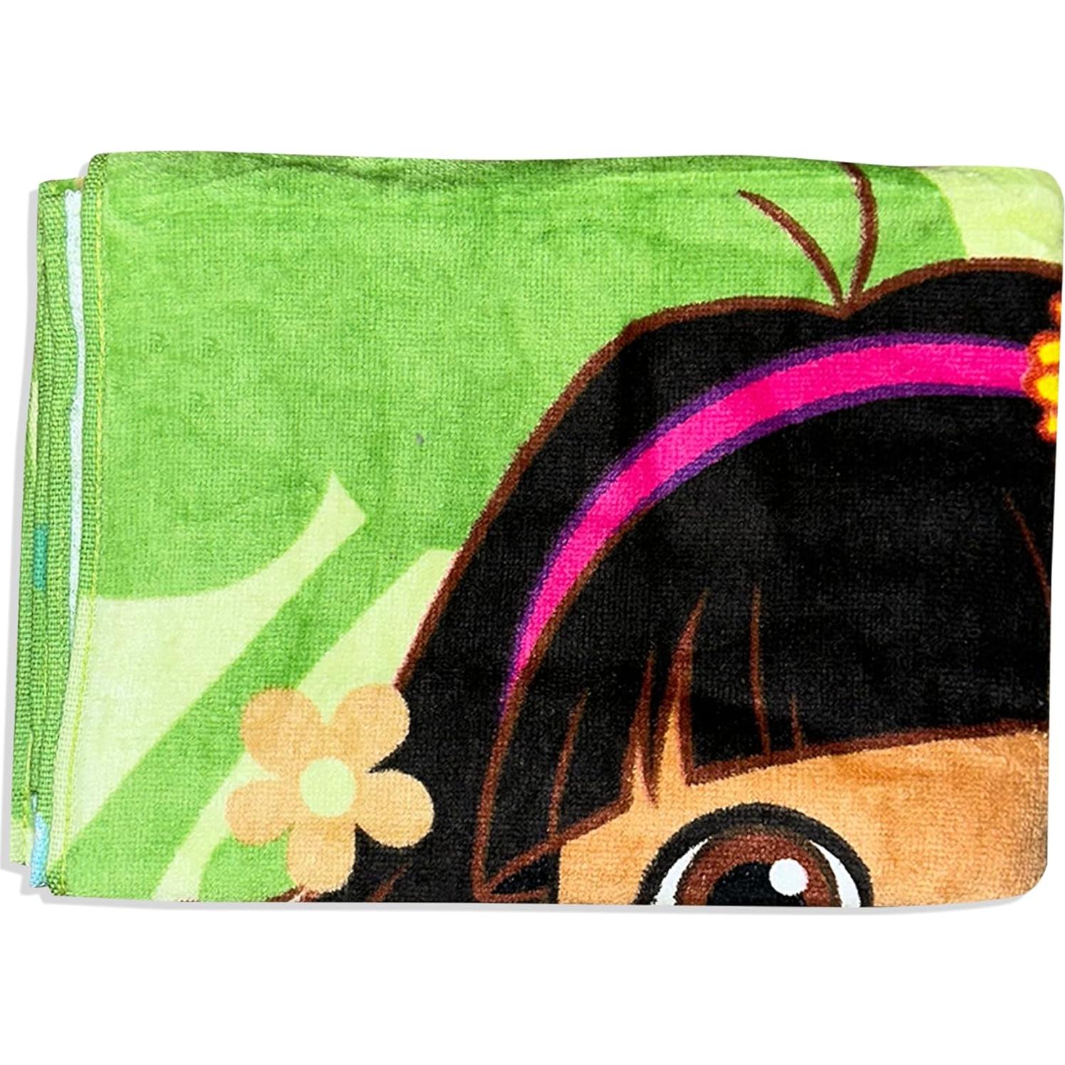 Toalla con Capucha de Terciopelo 100% Algodón Dora la Exploradora