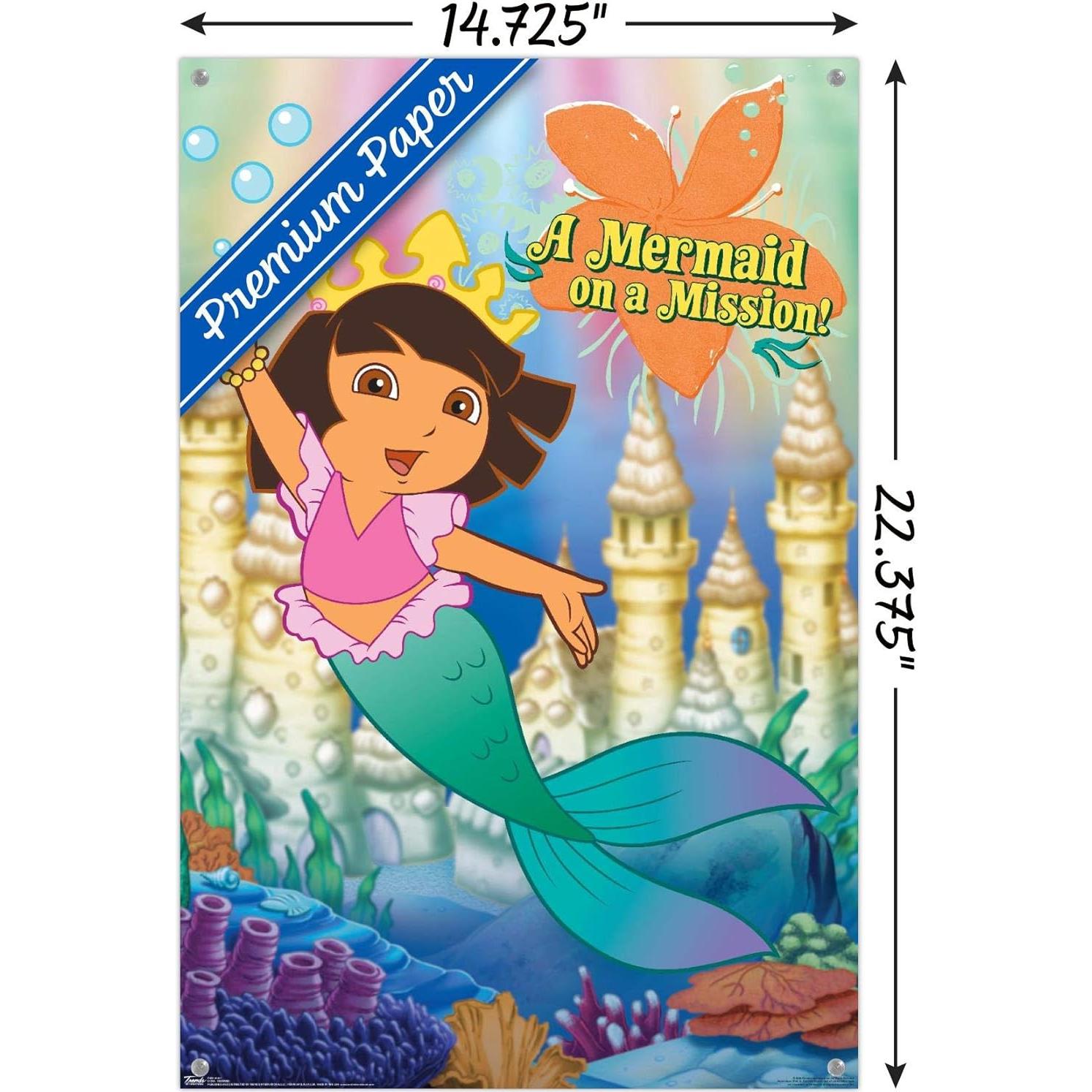 Póster de Sirena Nickelodeon Dora La Exploradora 56.8x37.4cm