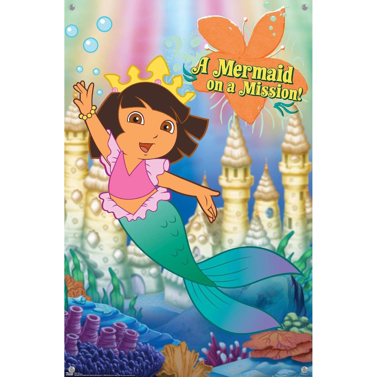 Póster de Sirena Nickelodeon Dora La Exploradora 56.8x37.4cm