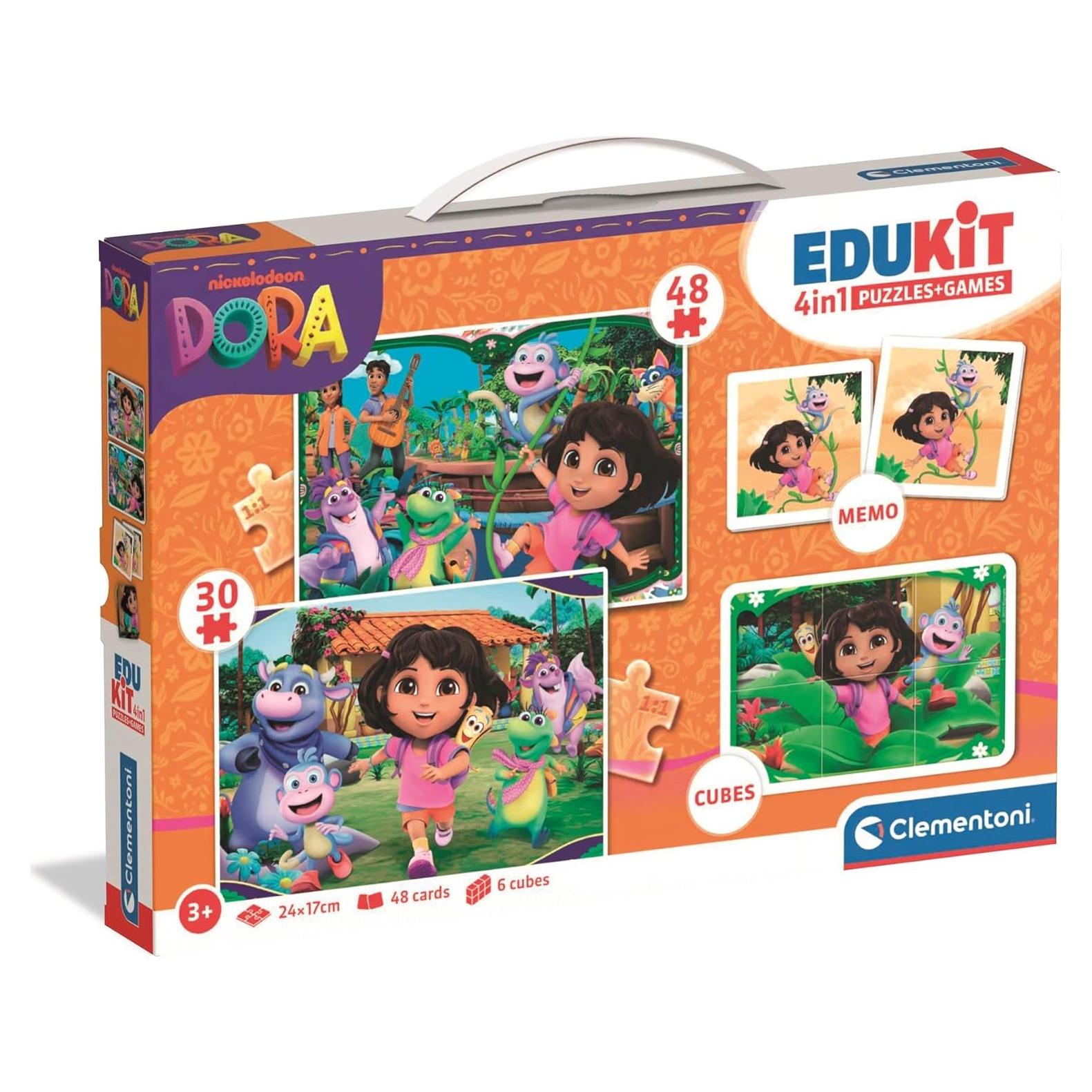 Juego Educativo Clementoni 4-en-1 Dora la Exploradora