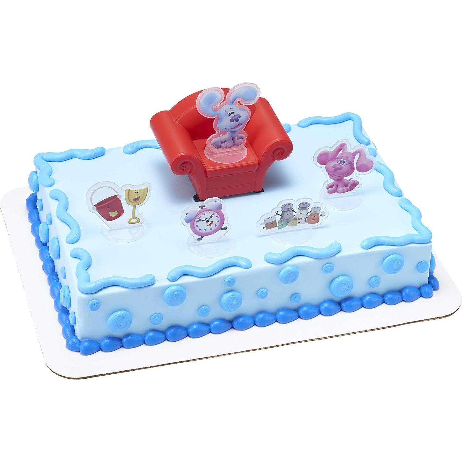 DecoSet Pistas de Blue y Tú - Adorno para Pastel 6 Piezas