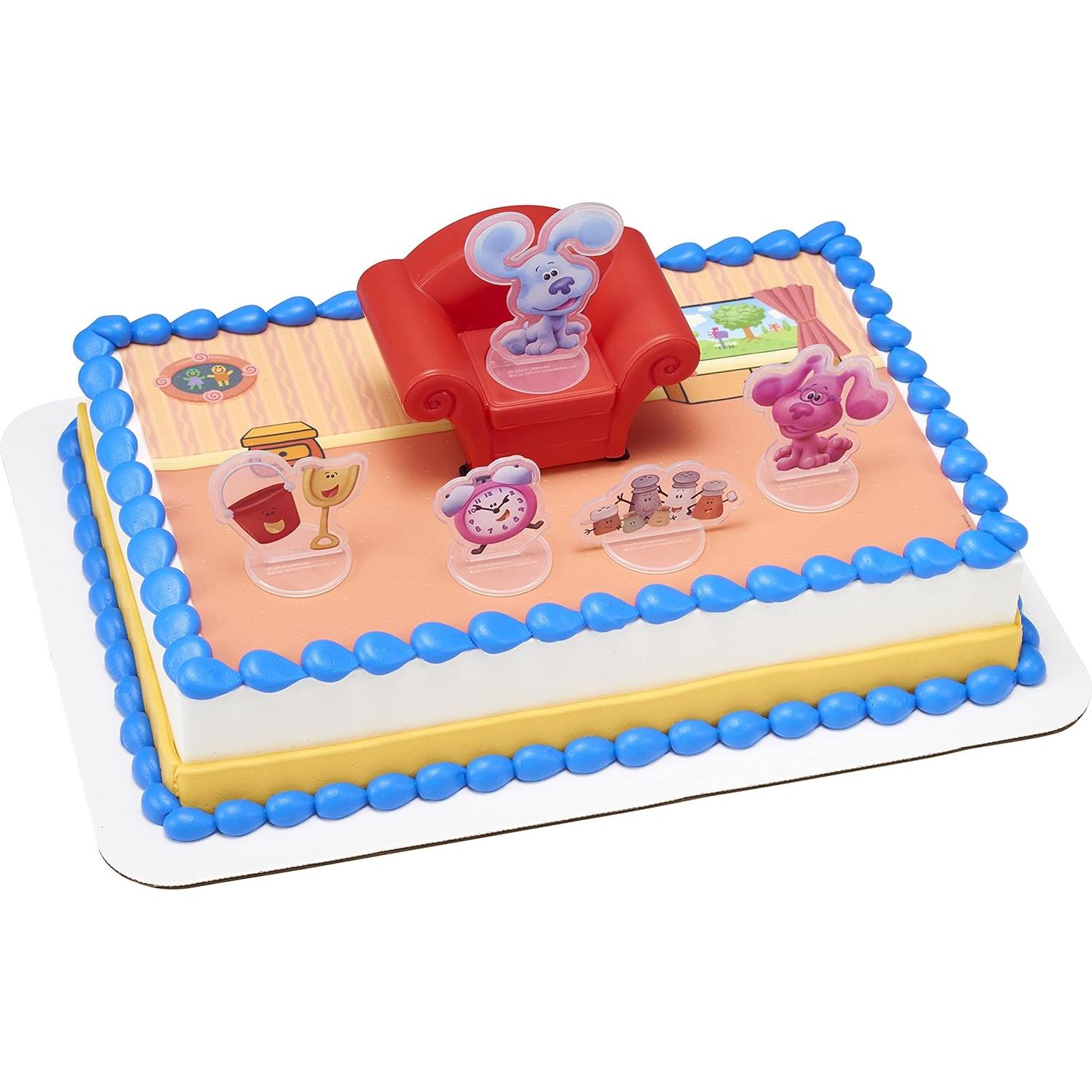 DecoSet Pistas de Blue y Tú - Adorno para Pastel 6 Piezas