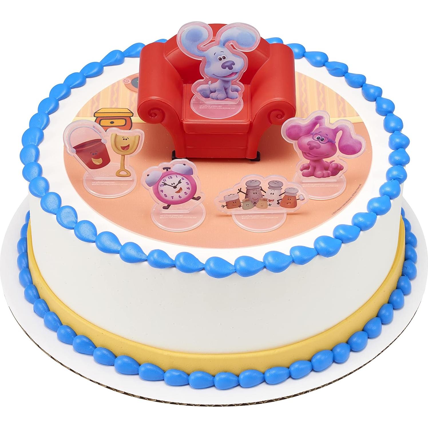 DecoSet Pistas de Blue y Tú - Adorno para Pastel 6 Piezas