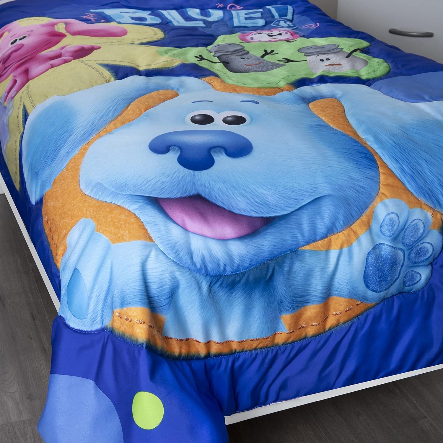 Juego de Ropa de Cama 4 Piezas Blues Clues Azul Reversible