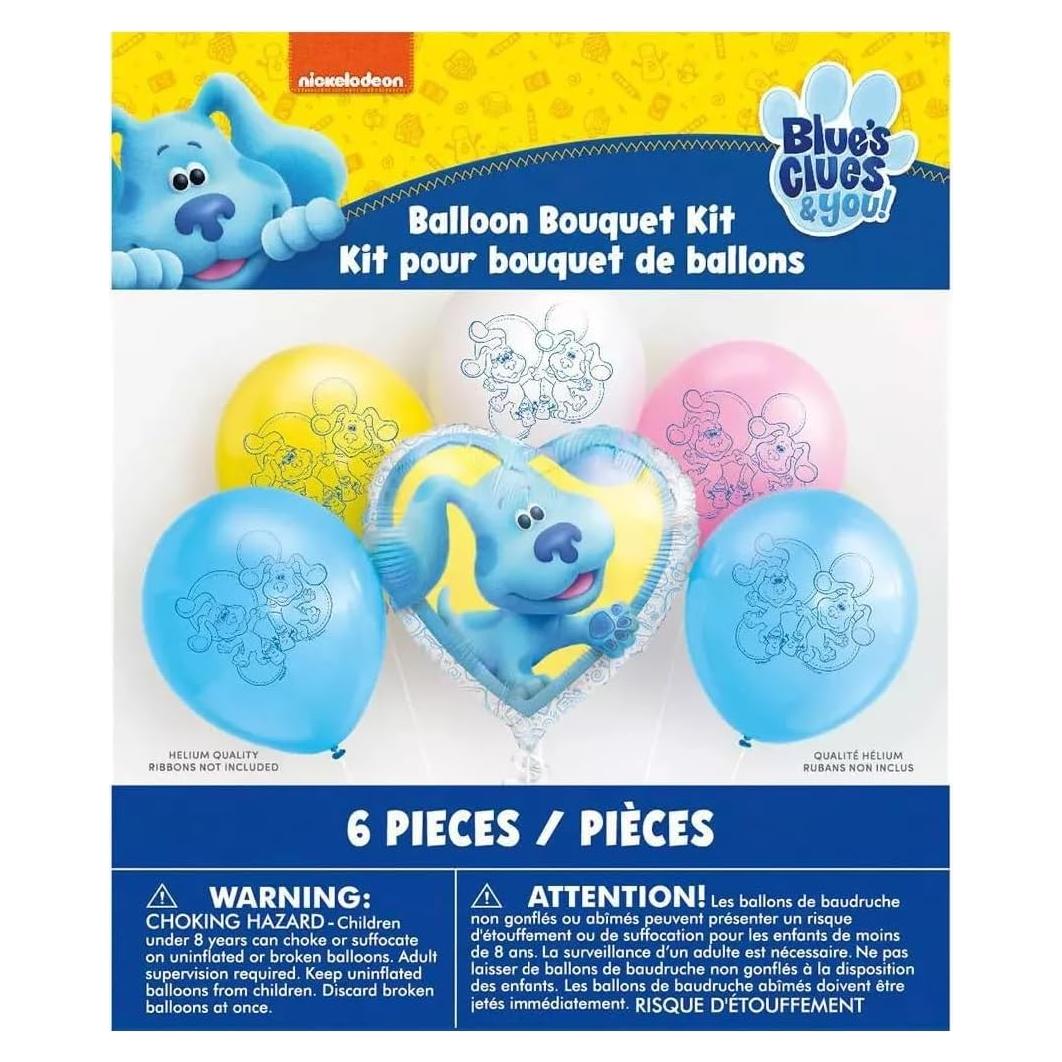 Kit de Globos de Cumpleaños Blue's Clues 6 Piezas
