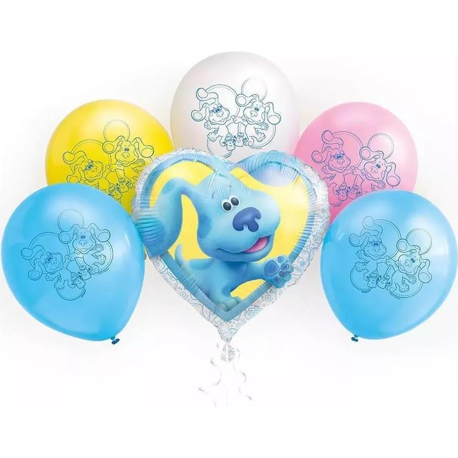 Kit de Globos de Cumpleaños Blue's Clues 6 Piezas