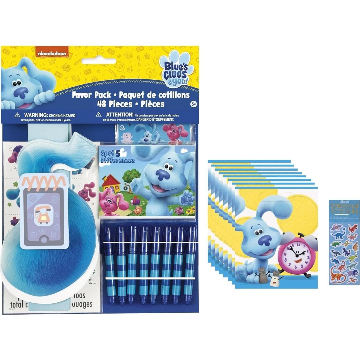 Suministros Fiesta Cumpleaños Baby Shower Blue's Clues 48 Piezas