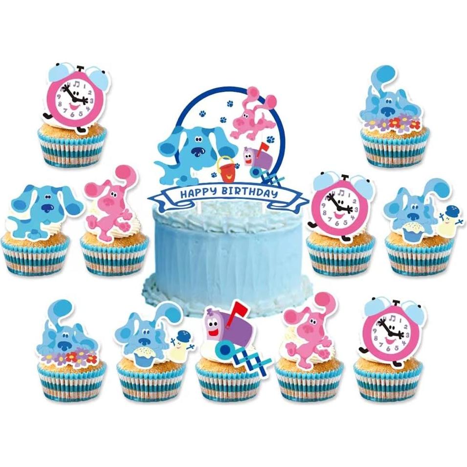 Decoraciones de Fiesta de Perros Azules 50pcs - Cumpleaños