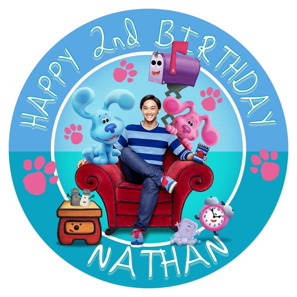 Topper de pastel comestible Cakecery 19 cm - Blues Kids Fun Clues