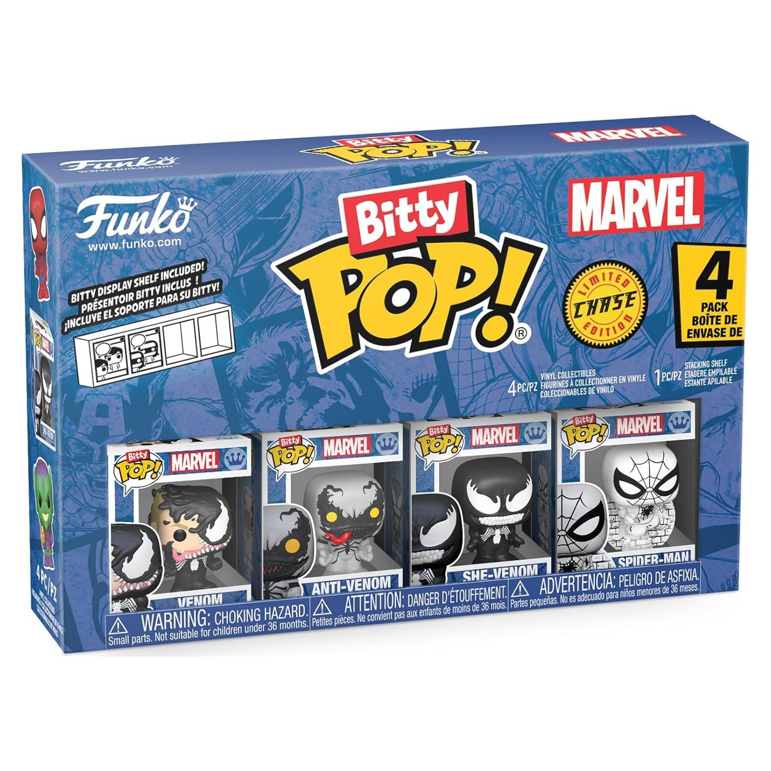 Funko Pop! Bitty Marvel - Paquete 4 figuras Venom y más