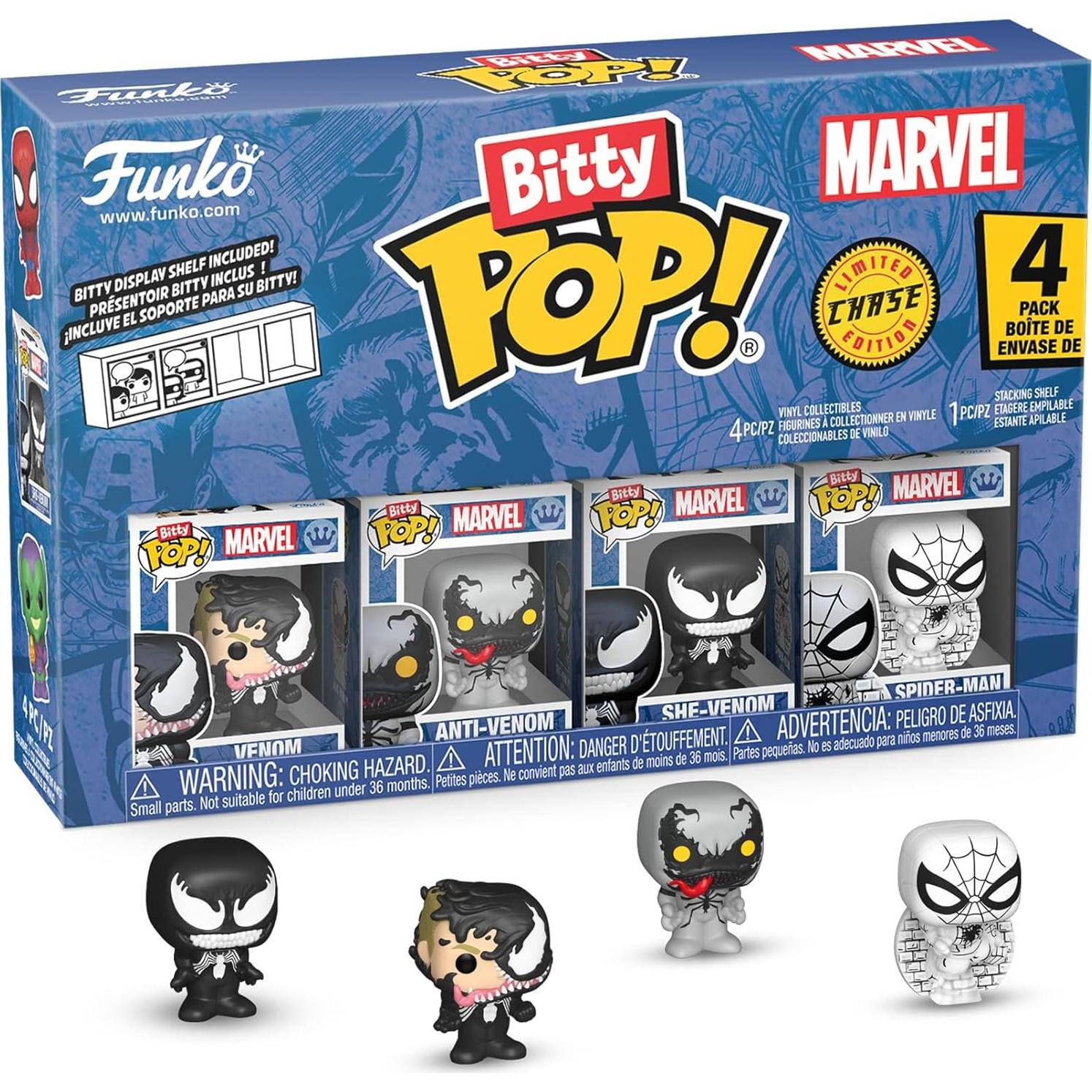 Funko Pop! Bitty Marvel - Paquete 4 figuras Venom y más
