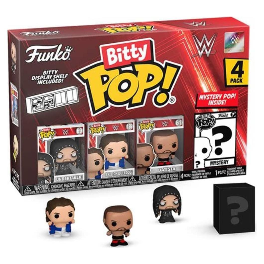 Figuras coleccionables Bitty Pop! WWE Funko - Paquete de 4