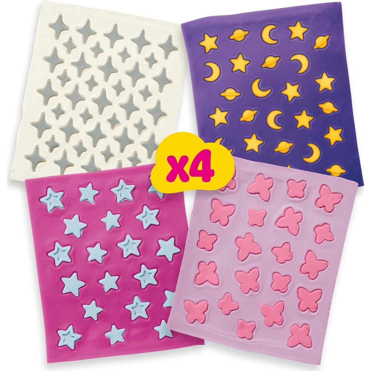 Play-Doh Barbie Accesorios Brillantes y Gemas - 4 Hojas y 8 Accesorios