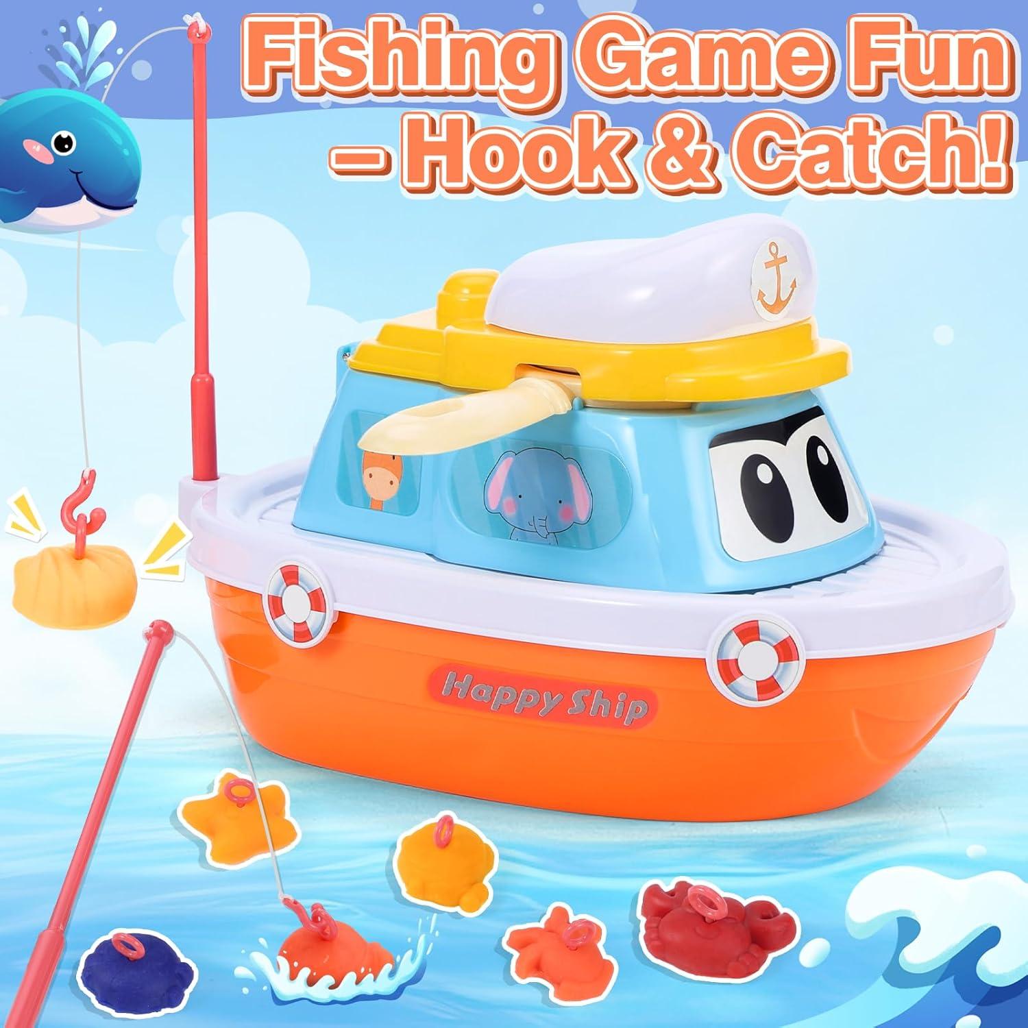 Juego de Plastilina Barco de Pesca Crelloci con 8 Moldes y 10 Colores