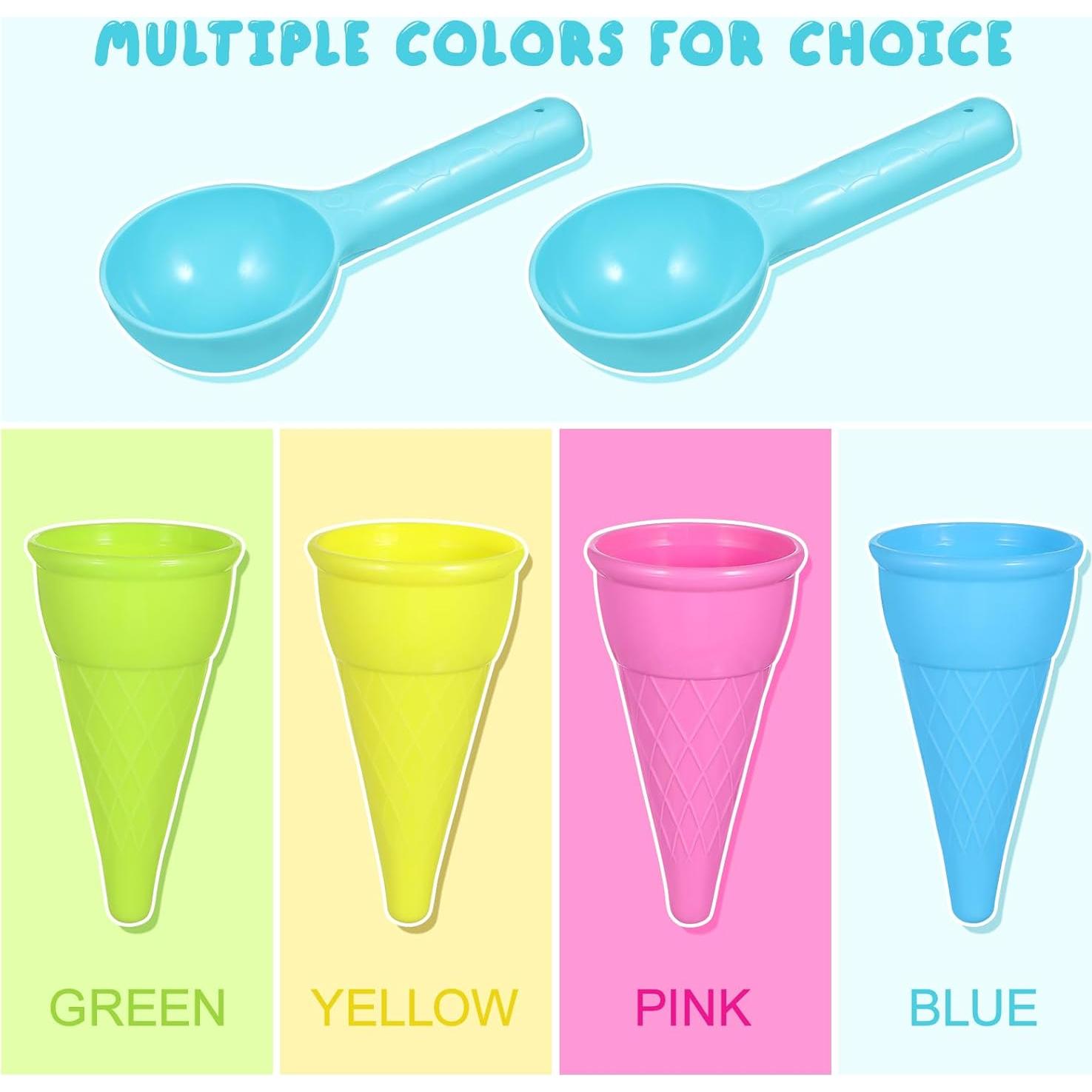 Conjunto de Juguetes de Playa Kisangel - 10 Conos de Helado y Cucharas