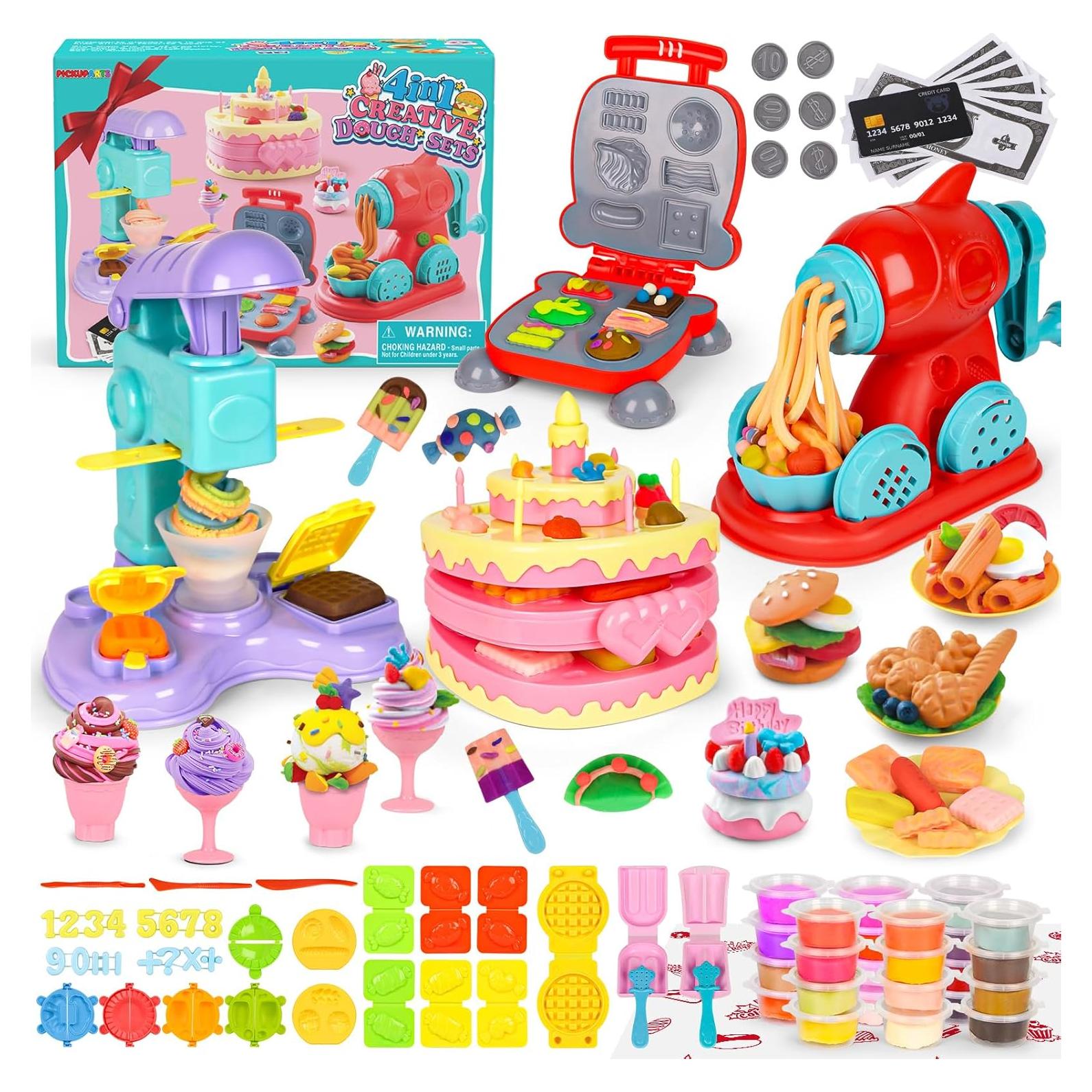 Conjunto de Plastilina 4-en-1 Pickuparts 87 Piezas para Niños