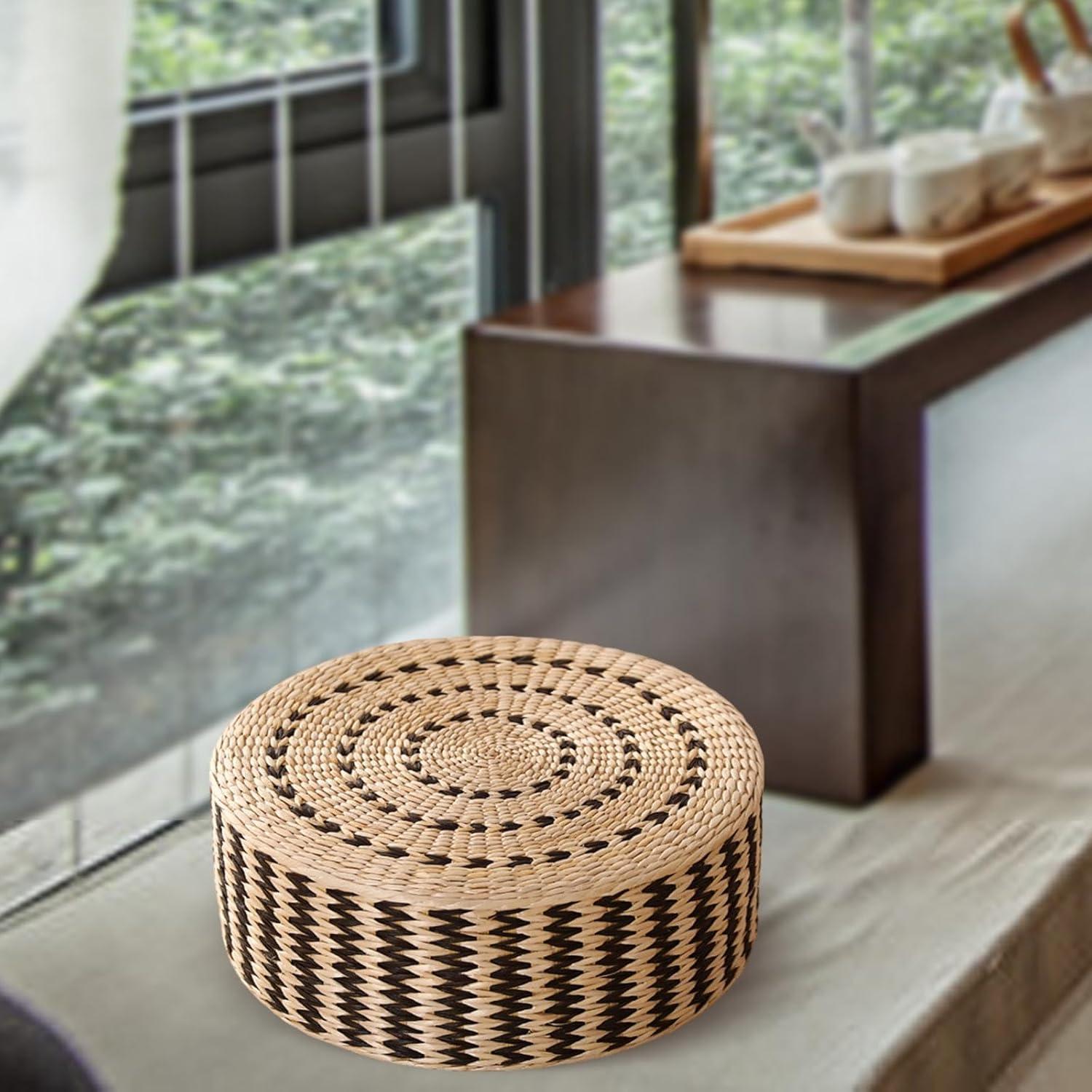 Cojín de Meditación Leefasy Redondo 45cm Negro Suave