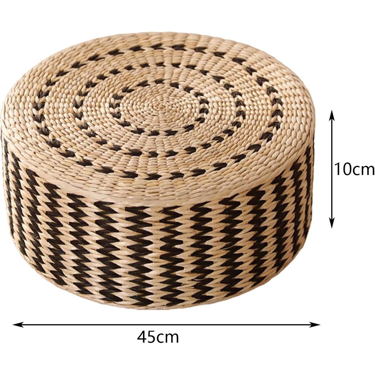 Cojín de Meditación Leefasy Redondo 45cm Negro Suave