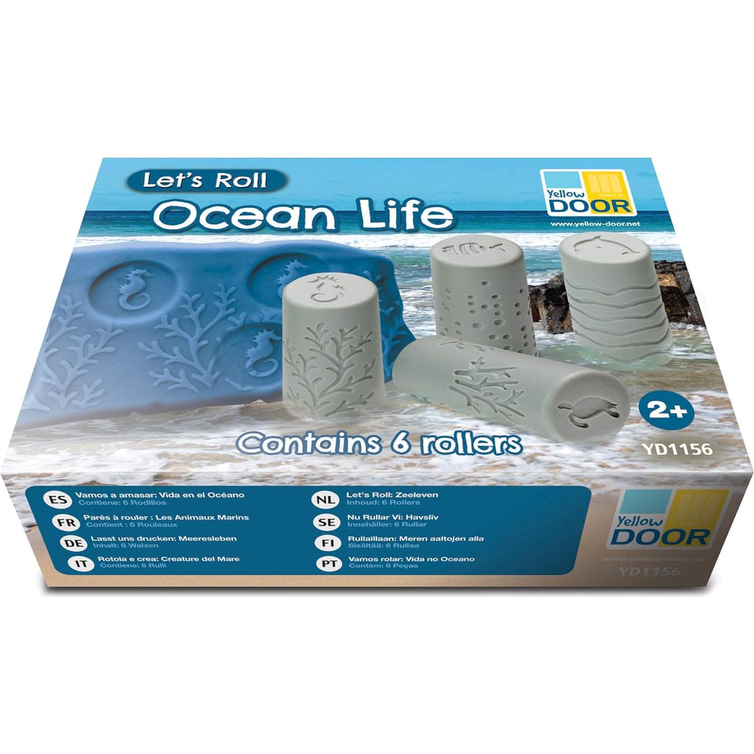 Juego de 6 Rodillos Creativos Oceánicos Yellow Door