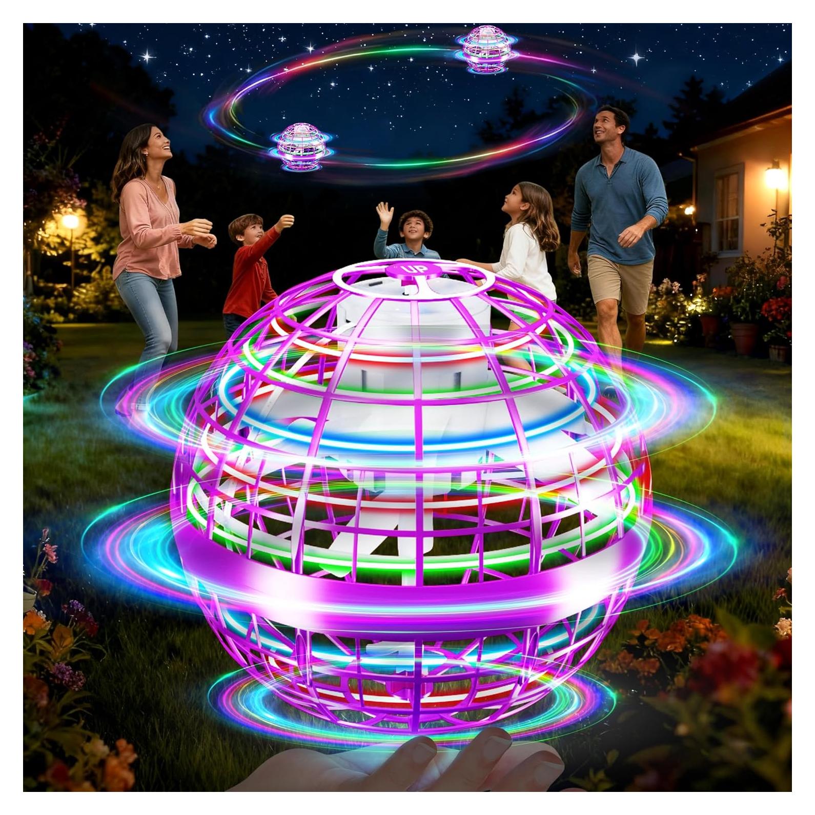 Bola Orbital Voladora Vantexi con Luz LED - Juguete 6+ Años