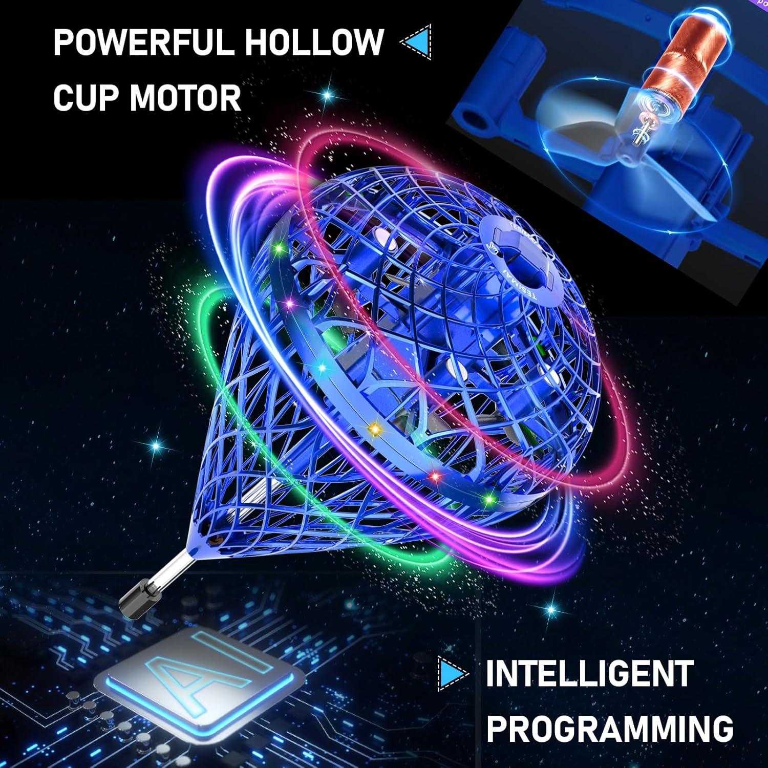 Bola Voladora Dhapy Azul-L 360° Controlada por Mano