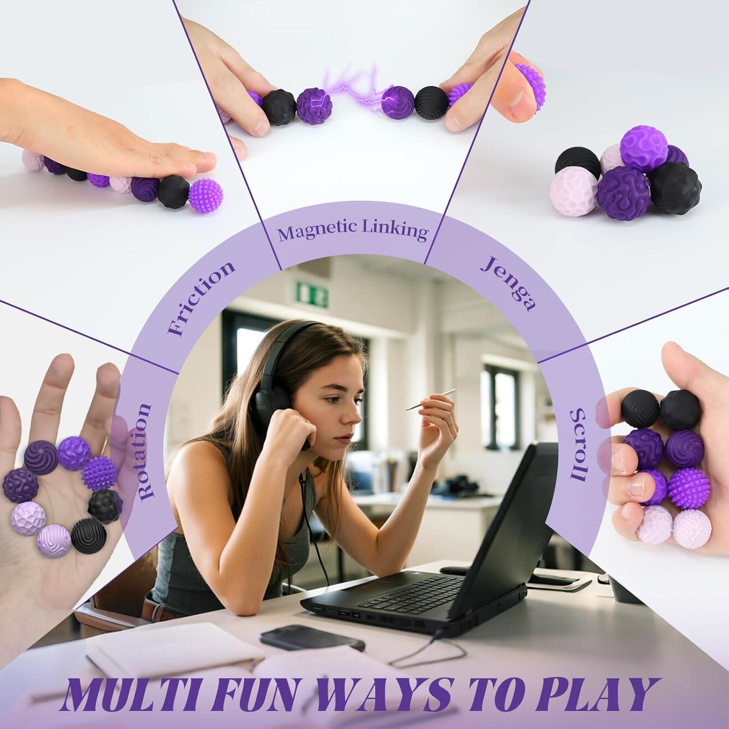 Bolas Sensoriales Magnéticas PARTY TONIGHT - 8 Piezas Antiestrés