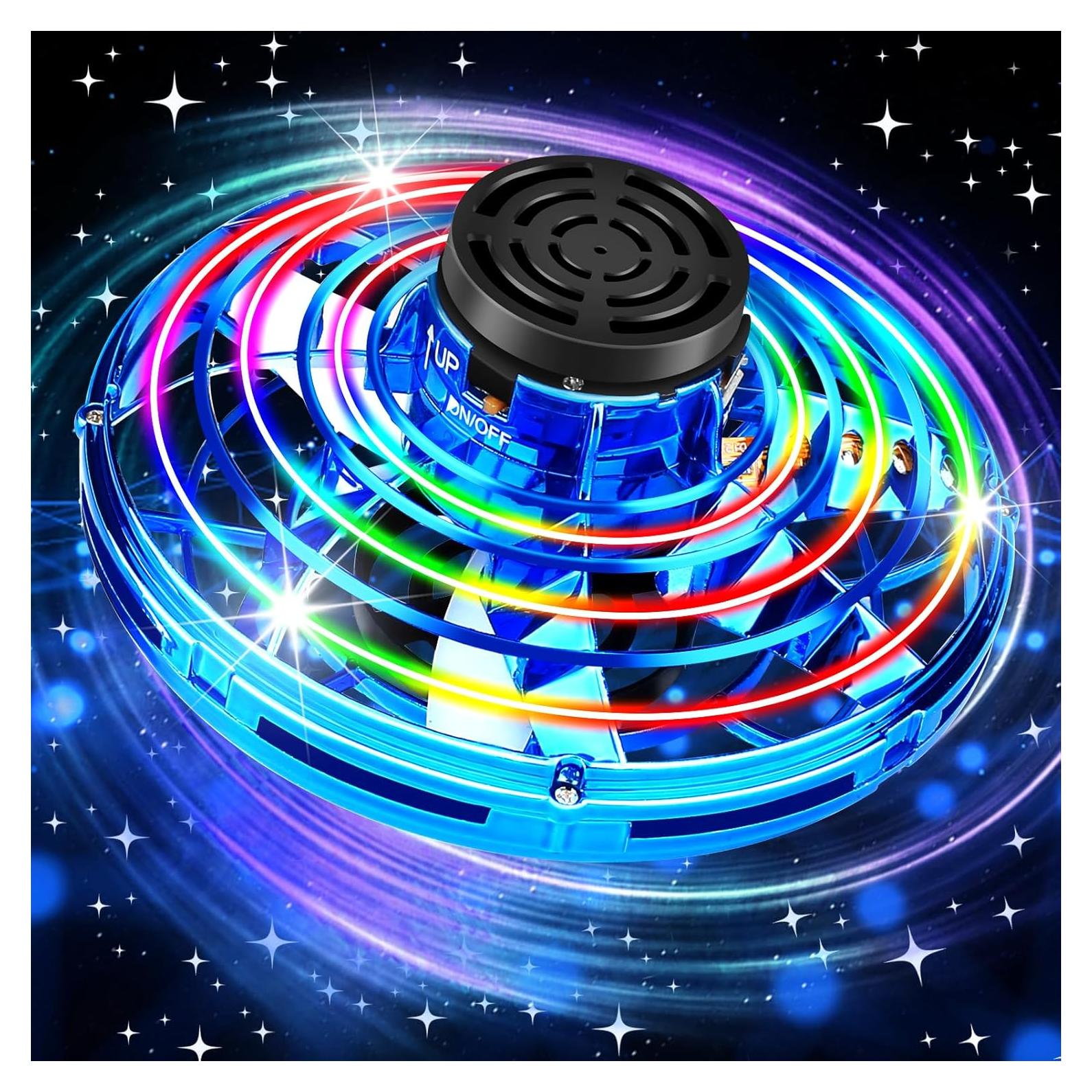 Drone Volador para Niños Vantexi Azul, Juguete Fidget LED