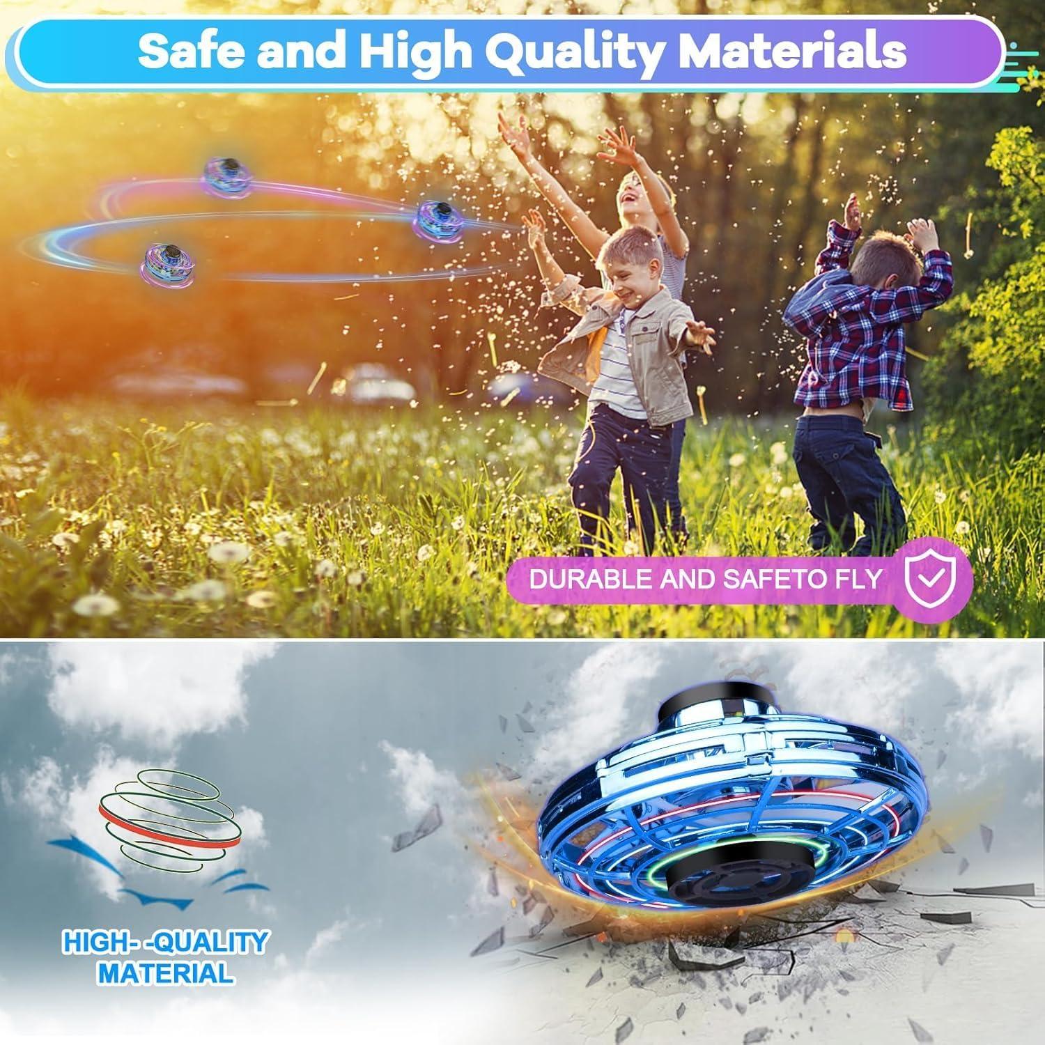 Drone Volador para Niños Vantexi Azul, Juguete Fidget LED