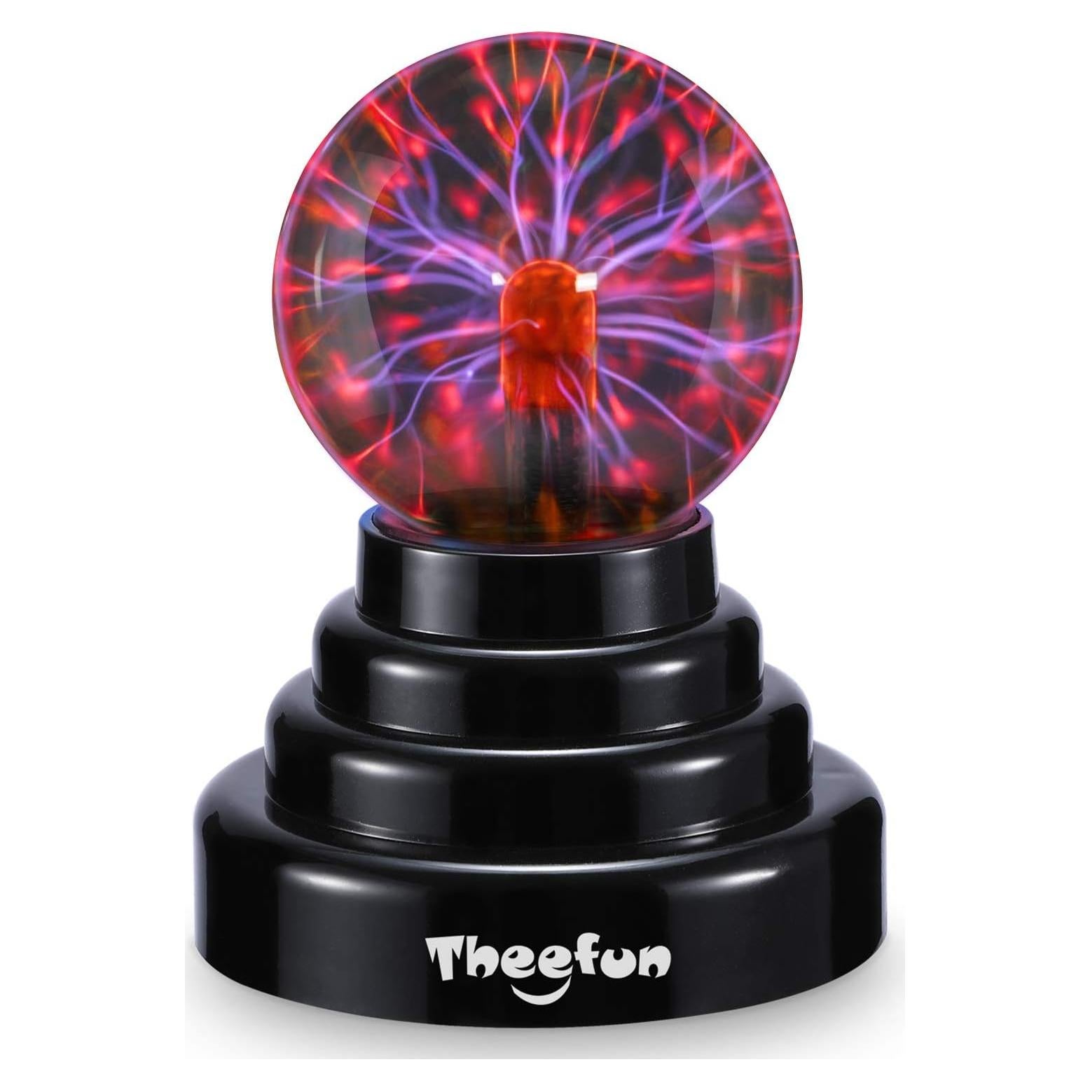 Esfera de Plasma Theefun 8 cm, Lámpara Táctil USB/Batería