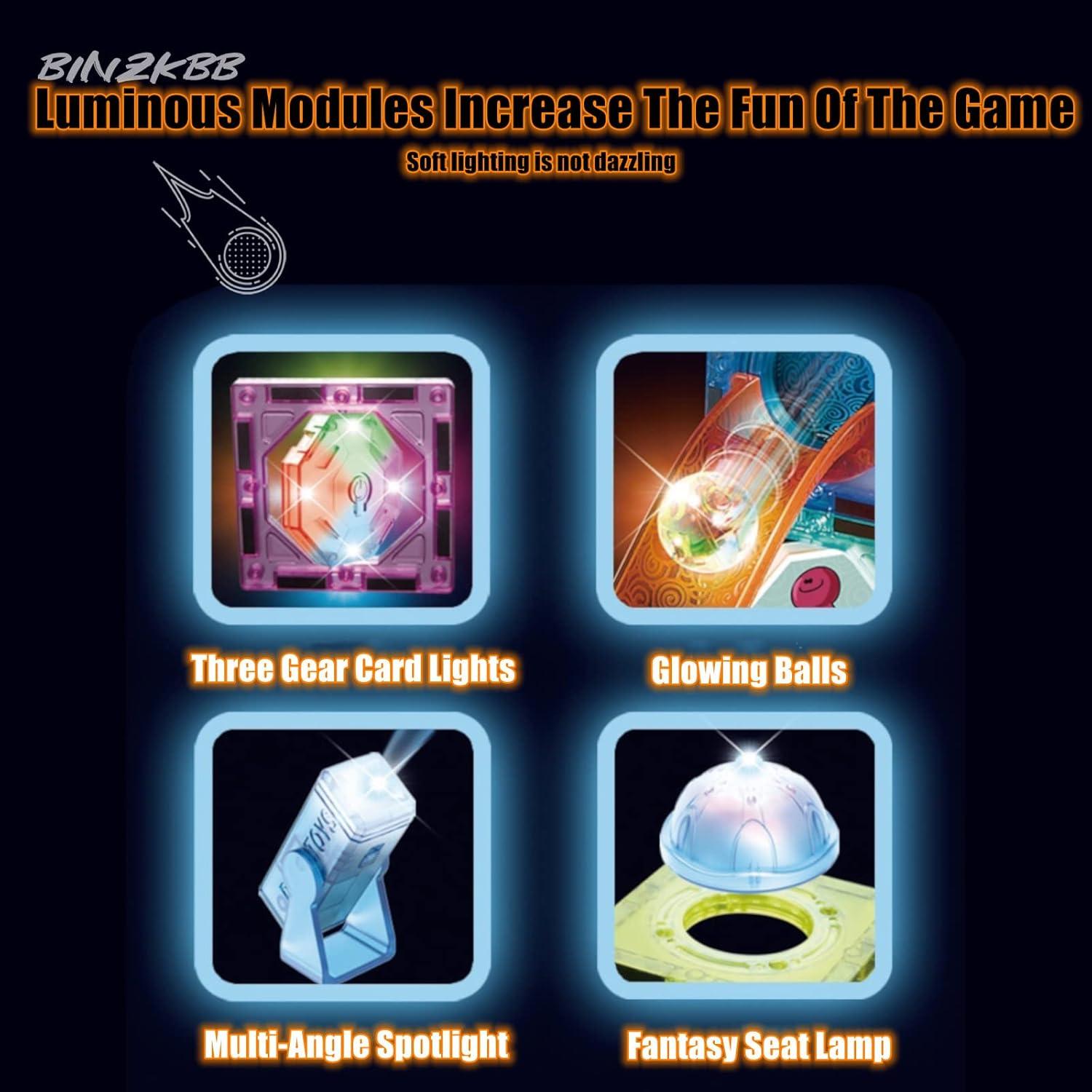 Bloques de Construcción Magnéticos BINZKBB 110 Piezas Brillan en la Oscuridad