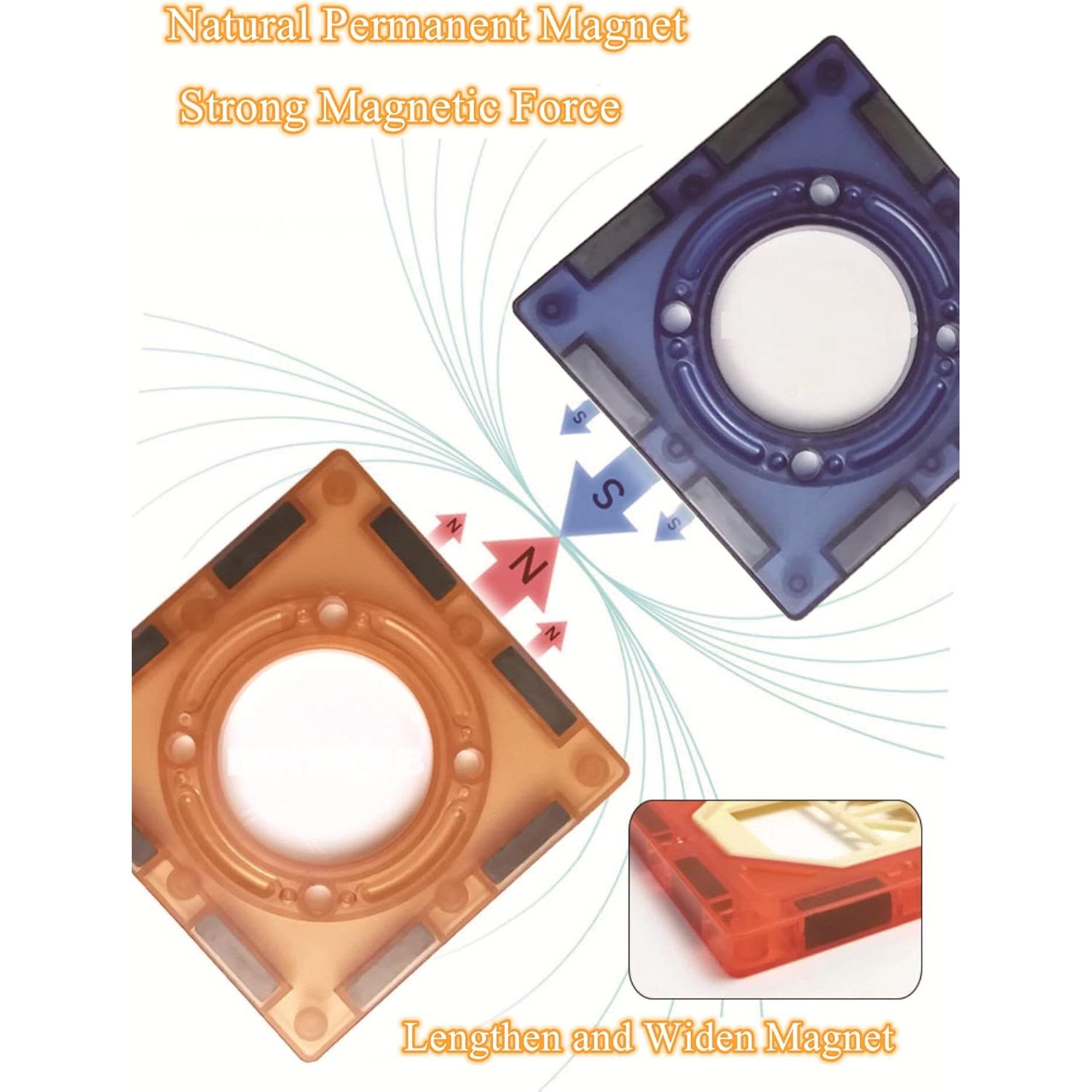 Bloques de Construcción Magnéticos BINZKBB 110 Piezas Brillan en la Oscuridad