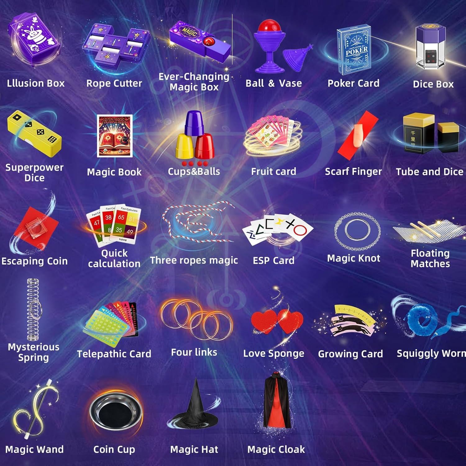 Set de magia para niños Luluckck - 100+ trucos y disfraz