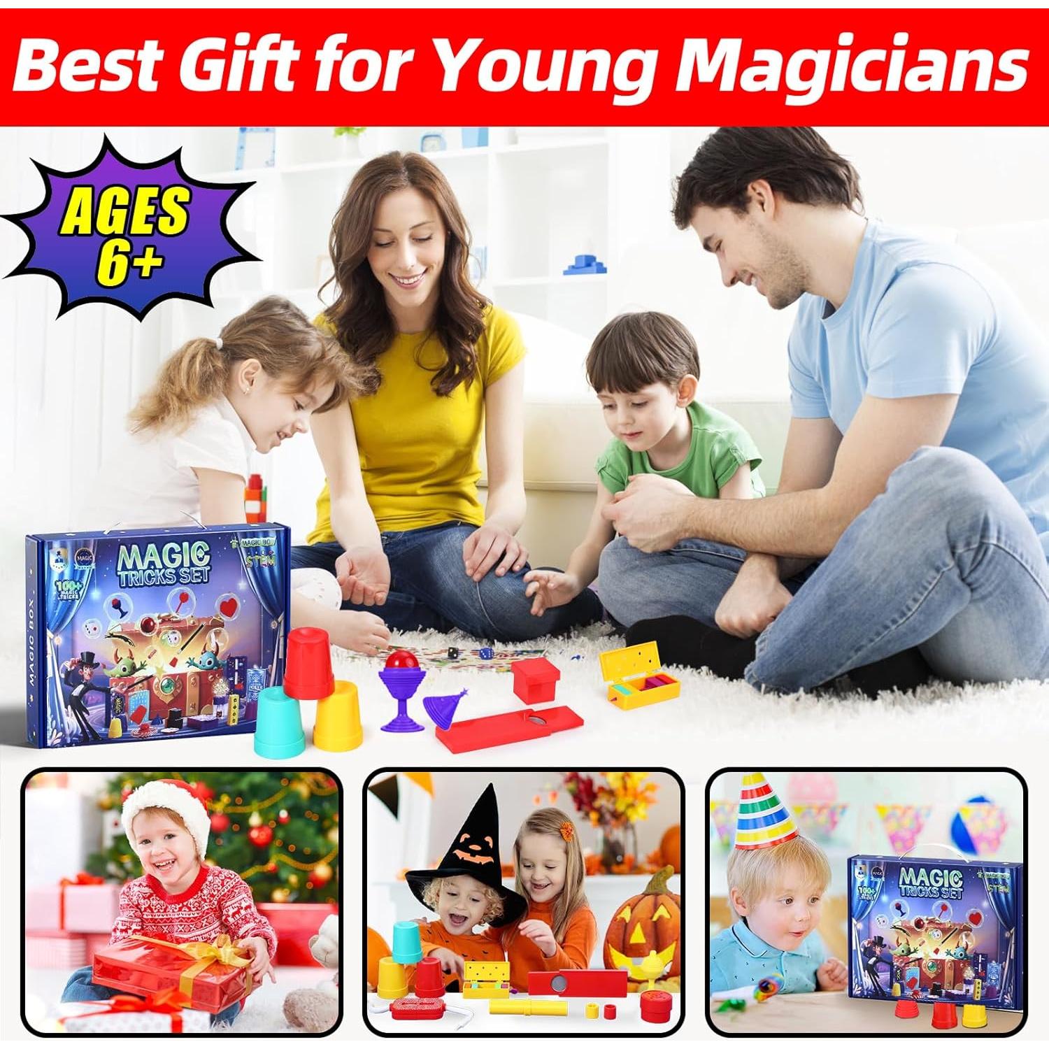 Set de magia para niños Luluckck - 100+ trucos y disfraz