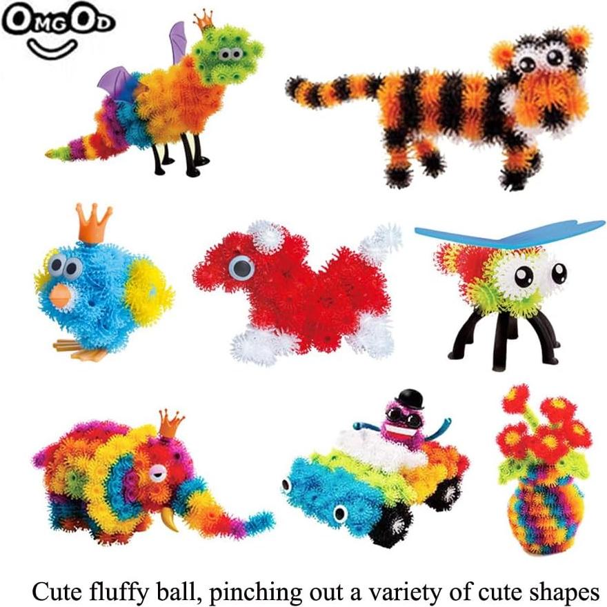 OMGOD 640 Piezas Bloques Adhesivos de Construcción Juguetes STEM