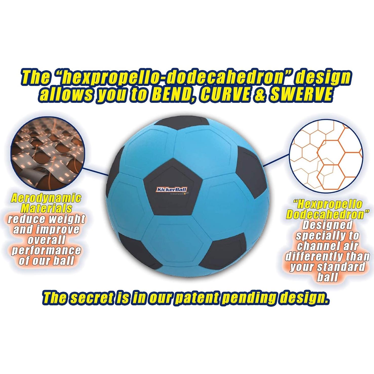 Pelota de Fútbol Kickerball Tamaño 4 Azul - Efectos y Curvas