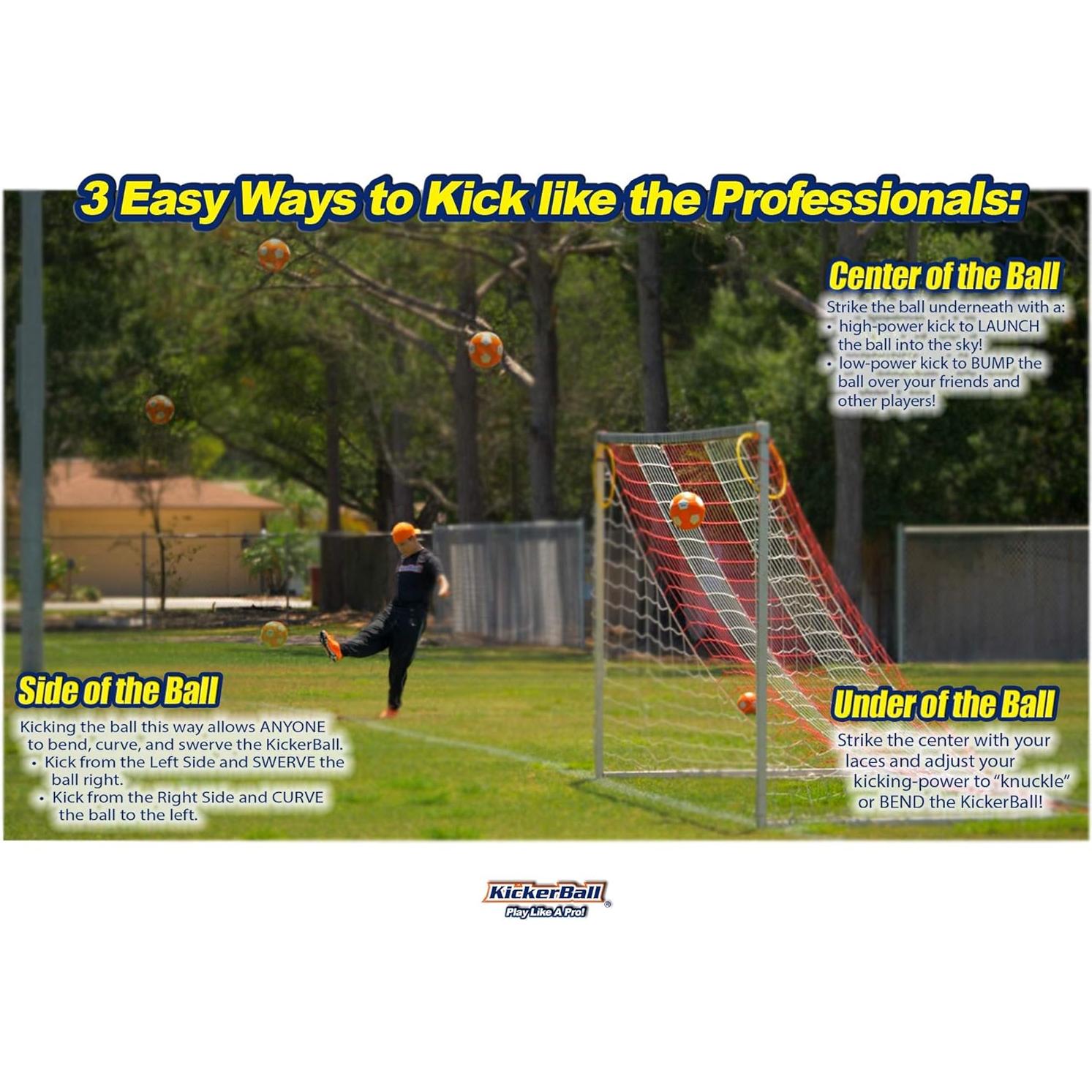 Pelota de Fútbol Kickerball Tamaño 4 Azul - Efectos y Curvas