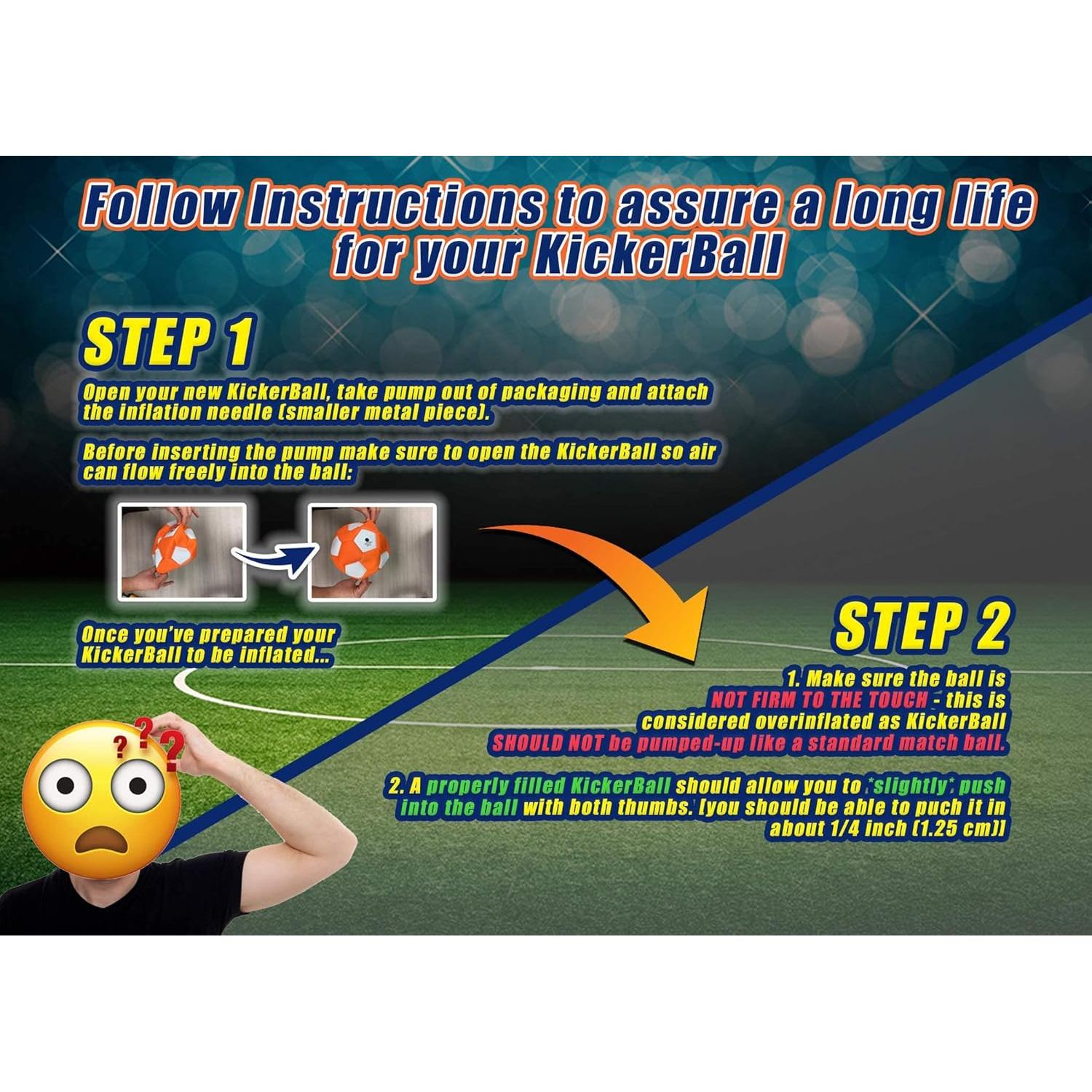 Pelota de Fútbol Kickerball Tamaño 4 Azul - Efectos y Curvas