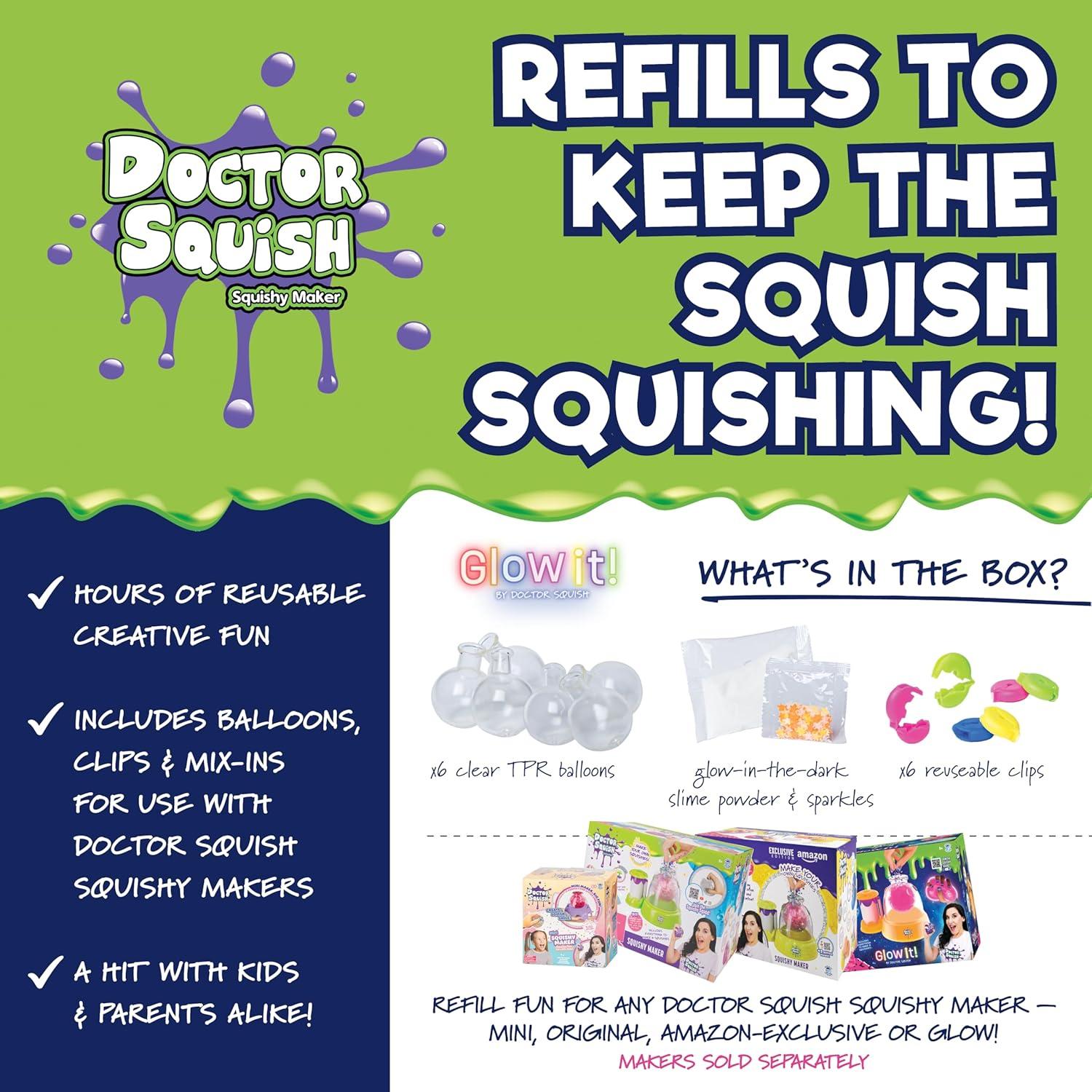 Kit de Recarga Doctor Squish Squishy Maker Brilla en la Oscuridad