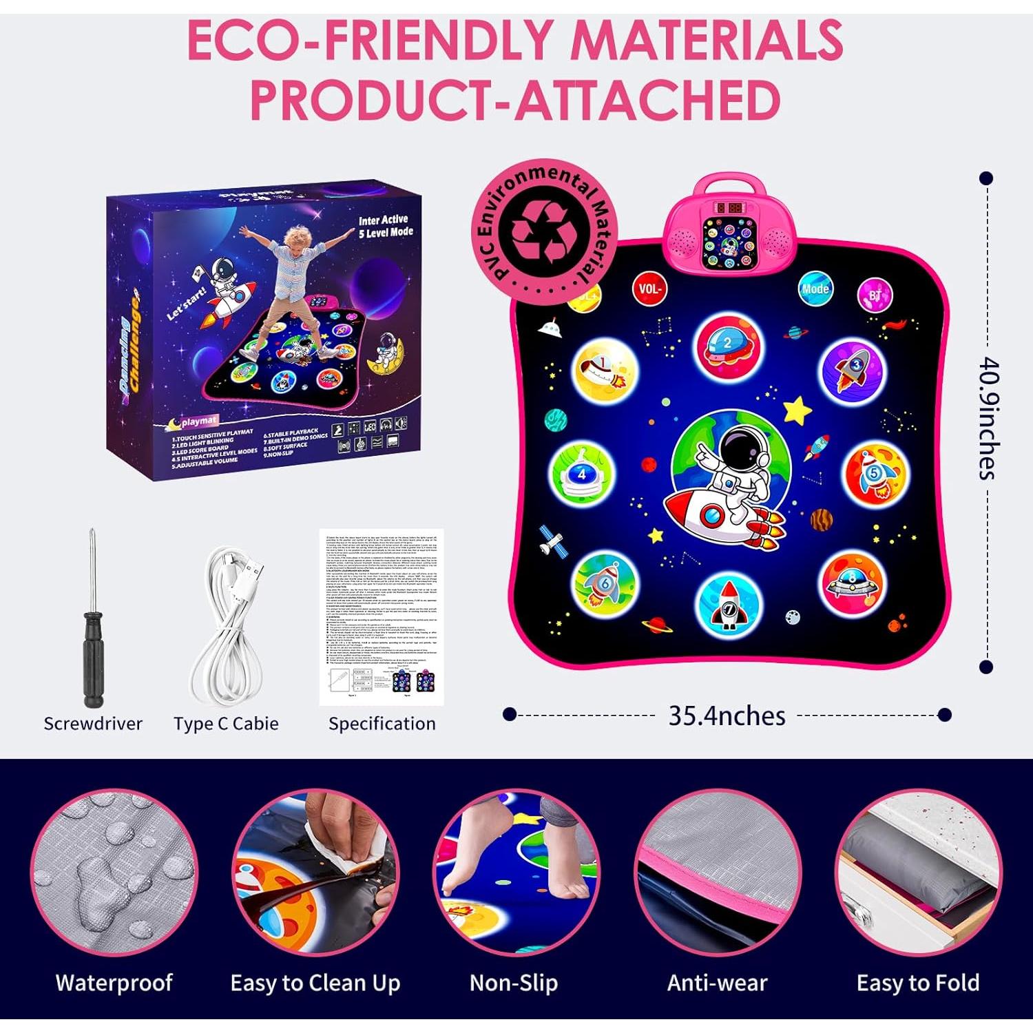 Alfombrilla de Baile Electrónica OMOZOMBB Rosa 90x104cm