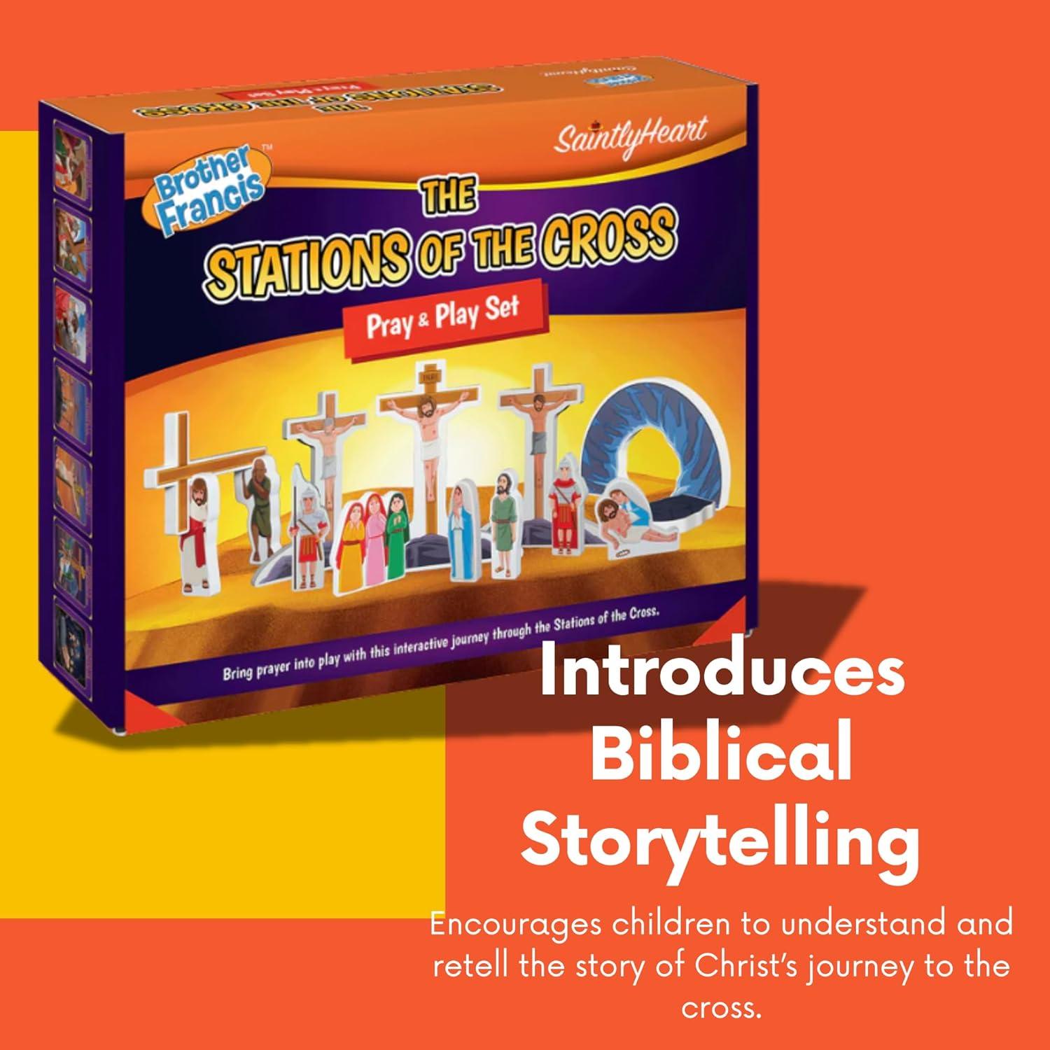 Juego de Estaciones de la Cruz Hermano Francisco 26 Piezas